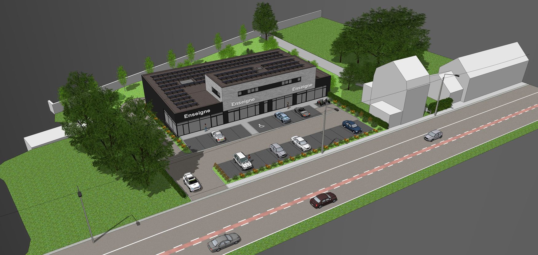 Commerce de +/- 320m² ou 259m2